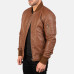 Bomia Ma-1 Brown Leather Bomber