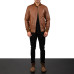 Bomia Ma-1 Brown Leather Bomber