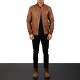 Bomia Ma-1 Brown Leather Bomber