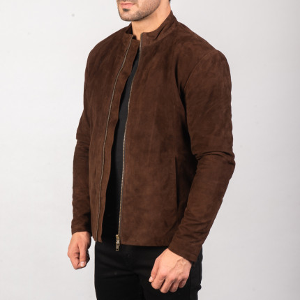 Charcoal Mocha Suede  Jacket