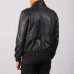 Coffmen Black Leather Bomber Jacket