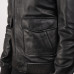 Coffmen Black Leather Bomber Jacket