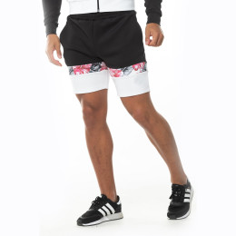 Taped Sweat Shorts - Anthracite/White