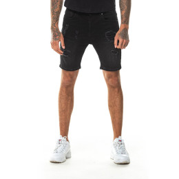 Rip And Repair Denim Shorts Skinny Fit