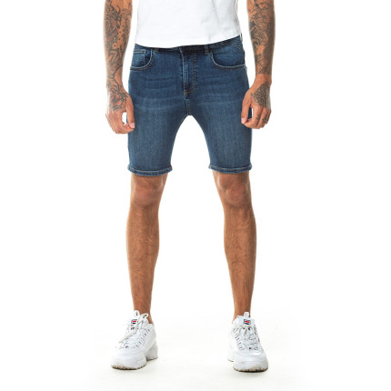 Essential Denim Shorts Skinny Fit - Mid Blue