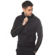 Poly Full Zip Track Top With Hood - Black/Gold