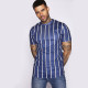 Pin Stripe T-Shirt - Navy/White