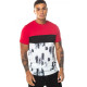 Cut and Sew Jungle Print T-Shirt - Black/Jungle Print